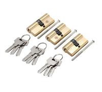 Serrure en laiton - BGS DO IT YOURSELF - 3 barillets cylindres - 60 mm - 9 clés
