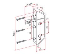 Serrure en retrait GJ pour cadre 30x30mm finition blanc - TIRARD - GJ791301