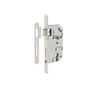 Serrure Encastrable Monomax, Cylindre Européen, Axe 50 mm, Bouts Ronds, Têtière Nickelée, Acier Embouti, Fermeture Efficace, Demi-Tour Bipente Réversible, Norme NF, THIRARD