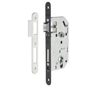 Boîtier de Serrure MONOMAX NF Axe 50 Version Cylindre - Coffre Galvanisé, Têtière Époxy Noir Granité - Modèle Encastrable pour Porte d'Entrée - Made in France - Finition Noire - THIRARD