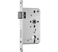 Serrure encastrée BMH 1000 PZW, droite, DM 65, têtière ronde en acier inoxydable