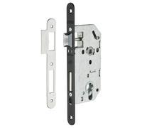Boîtier de Serrure MONOMAX NF Axe 50 Version Cylindre - Coffre Galvanisé, Têtière Époxy Noir Granité - Modèle Encastrable pour Porte d'Entrée - Made in France - Finition Noire - THIRARD