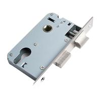 Serrure Encastrer porte Extérieure, Corps de serrure porte sécurité en acier inoxydable, mécanique à langue silencieuse, poignée, pièces rechange(D2)