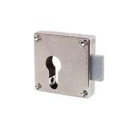 Serrure espagnolette 3 points 5464 nickelée VACHETTE pour 1/2 cylindre profil européen réversible - 12115000