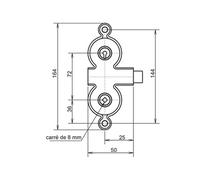 Serrure GOLLOT 6550 gauche clé à gorge - - F665502000