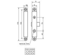 Serrure Bec de canne 4330 gauche a clé - GOLLOT - F643302000