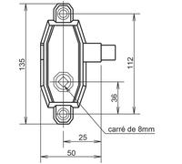 Serrure GOLLOT bec de cane 7150 gauche - METALUX - F671502000