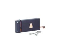 Thirard Serrure horizontale 000113 époxy noir 4 gorges 140x82 mm à fouillot C6 Droite