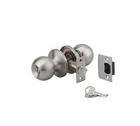 Serrure Horizontale Tubulaire en Applique, Double Entrée pour Porte d'entrée, Axe Réglable, Finition Chromé Mat, Inclut 3 Clés, Matériau Acier - THIRARD