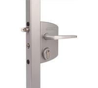 Serrure industrielle argent 4 trous Mont.p.60-80mm Profile LOCINOX