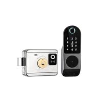 Serrure Intelligente », « Aucun Câblage Requis, Porte Étanche, Carte De Bord À Empreinte Digitale Double Face, Code Numérique, Façade Électronique Extérieure