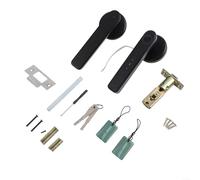 Serrure intelligente d'intérieur sans clé avec empreinte digitale, mot de passe et entrée de clé pour porte de bureau et de chambre à coucher (noir)