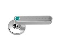 Serrure intelligente électronique double mode USB rechargeable empreinte digitale serrure de porte de sécurité serrure biométrique pour appartement (couleur : argent (numérique))