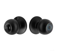 Serrure intelligente en forme de boule d'empreintes digitales, bouton de porte d'entrée sans cier inoxydable pour portes en bois d'appartement et de bureau (A)