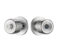 Serrure intelligente en forme de boule d'empreintes digitales, bouton de porte d'entrée sans cier inoxydable pour appartement bureau portes en bois (D)