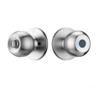 Serrure intelligente en forme de boule d'empreintes digitales, bouton de porte d'entrée sans cier inoxydable pour portes en bois d'appartement et de bureau (B)