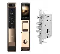 Serrure intelligente porte avec caméra et face 3D, moniteur de caméra, sans clé avec code (ou, loquet 30 x 240 mm)