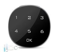 Serrure Intelligente pour Armoire, Tiroir Secret, Verrouillage Électronique à Écran Tactile, Code Numérique 4-15 Chiffres, Noir - Installation Facile Sans Vis, Sécurité Renforc