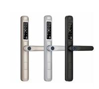 Serrure Intelligente, Serrure de porte intelligente électronique numérique étanche à empreintes digitales, Code de carte RFID, serrure sans clé for porte coulissante en aluminium(Zwart,4585)