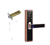 Serrure Intelligente, Serrure électronique for poignée d'empreintes digitales biométriques Tuya Smart Home Serrure de Porte intérieure à Distance(Bronze-70mm)