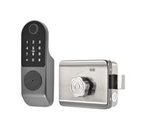 Serrure Intelligente, Serrure Intelligente, sans Câblage, Porte Étanche, Double Face, Empreinte Digitale, Carte À Jante, Code Numérique, Électronique pour L'extérieur, pour l'avant,pour la Maison