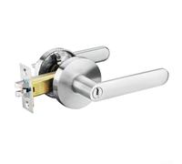 Serrure Intérieure 3 Pênes 60mm Silencieuse Zinc(Brushed Silver)