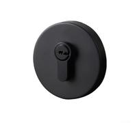 Serrure invisible pour porte coulissante d'intérieur avec serrure à clé simple face, alliage de zinc durable (rond noir)