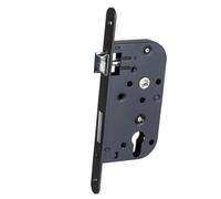 Serrure "KLOSE besser" Monopoint- Encastrée - Noire - Axe 50 mm - Epaisseur 14 mm - Carré de 7 mm.Trou Cylindre.