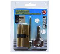 Serrure - KRAFTMANN - Demi-cylindre - Laiton - 60 mm - 5 goupilles - Sécurité 6