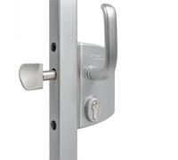 Serrure de portail coulissant - profil 60 mm - gris alu - LSKZ LOCINOX