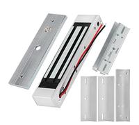 Serrure magnétique électrique 180KG/380lbs, serrure de porte extérieure étanche DC 12V, sécurité anti-échec, porte en verre, serrure de porte en bois avec support,Sécurité(Lock with U bracket)