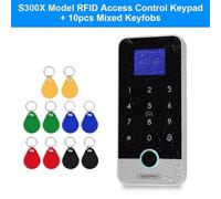 Serrure magnétique électrique Contrôleur d'accès par empreinte digitale, application Bluetooth Tuya étanche, clavier tactile RFID autonome, système d'ouverture de porte 13.56MHz(S300X VS Mixed Keys)