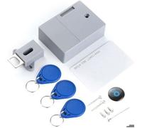 Serrure magnetique,Ferme-porte Batterie Capteur de carte IC Tiroir d'armoire Intelligent DIY Serrure numérique cachée invisible