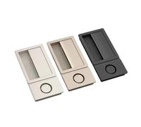 Serrure Magnétique Minimaliste Ultra-mince, Silencieuse Et Invisible, À Ouverture Par Simple Pression, Idéale For Les Portes En Bois Massif, Les Chambres Et Les Salles De Bain.(Black)