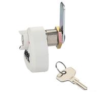 Serrure mécanique à came en alliage de zinc avec code à 3 chiffres pour protéger efficacement vos tiroirs et boîtes aux lettres (20 mm, blanc)