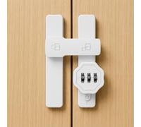 Serrure mécanique à code 90/180 degrés, loquet de porte coulissante/battante sans ode 3 chiffres, verrou à bascule pour portail, grange, abri de jardin, fenêtre, armoire, bar(White)