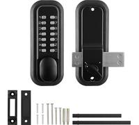 Serrure mécanique sans clé SucceBuy, clavier à 14 chiffres avec pêne monté sur la surface, alliage de zinc étanche, clavier facile à installer et serrure à bouton pour jardin, cour, garage et portes e