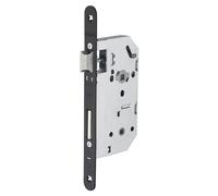 Serrure MONOMAX NF Axe 50 Version Condamnation - Coffre Galvanisé, Têtière Époxy Noir Granité - Modèle Encastrable pour Porte d'Entrée - Made in France - Finition Noire - THIRARD