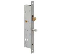 Serrure monopoint à larder cylindre européen profil étroit à mentonnet Série 28 largeur 25 mm METALUX F128250000