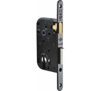 Serrure monopoint à larder Multibat 50 mm bout rond noire droite - - 210000-22-1B
