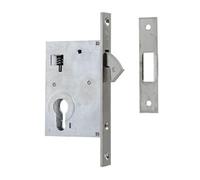 Cisa Serrure monopoint à larder 45110.50.0.00 Crochet axe 50 mm Profil étroit Sans cylindre