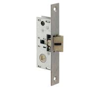 Serrure monopoint à larder profil étroit pêne demi-tour seul petit coffre Série 20 largeur 36mm réversible - - F120360000