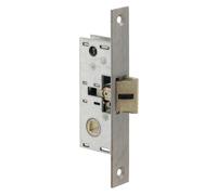 Serrure monopoint à larder profil étroit pêne demi-tour seul petit coffre Série 20 largeur 46mm réversible - METALUX - F120460000