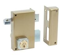 Serrure monopoint en applique ALPHA cylindre rond Vertical tirage droite - BRICARD - 450110 Noir G