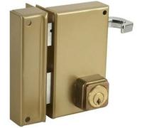 Serrure monopoint en applique ALPHA cylindre rond Vertical tirage gauche - BRICARD - 450111 Noir G