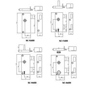 Serrure monopoint en applique à fouillot extra-plat 4G à 2 clés de cylindre 40 mm gauche - JPM - 416000-01-2Y