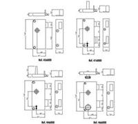 Serrure monopoint en applique bec de cane extra-plat gauche - JPM - 456000-01-2Y Noir G