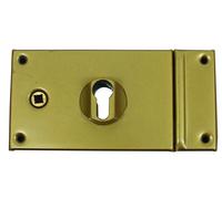 Serrure monopoint en applique cylindre européen horizontal fouillot droite doré - HERACLES - MX-8837-01