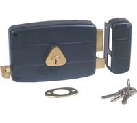 Serrure monopoint en applique horizontale à tirage 40mm droite - CISA - 501210-01-1A Noir G