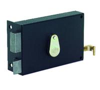 Serrure monopoint en applique horizontale à tirage noire gauche 140 x 88 mm carré 7 mm JPM 124000-01-2Y